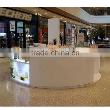 Shopping mall modern wooden cosmetics shop display