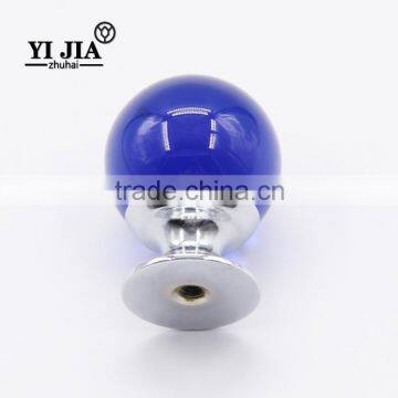 kitchen cabinet light blue round globe hardware glass pull