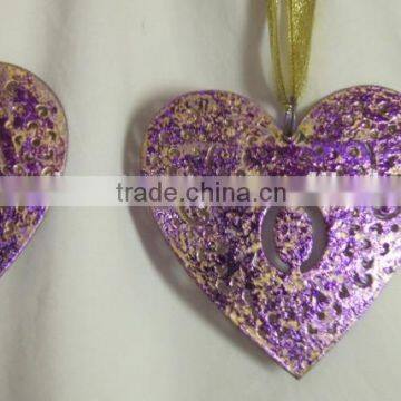 Christmas Decoration Metal Christmas decorations hangings-Heart shape, metal heart shape decoration, Heart shaped/colored Hearts