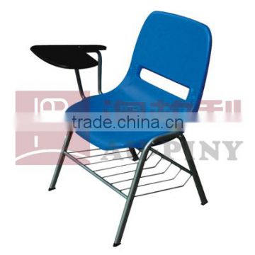 (Furniture)Plastic Chair with writing pad/board/tablet,for classroom used,school furniture