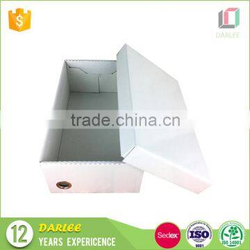 High end custom packaging empty shoe boxes with hole inside
