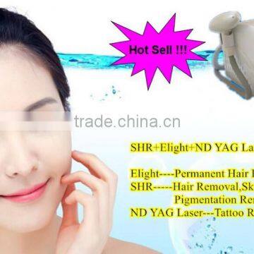 Multifunction Portable Elight SHR Nd Yag Laser Tattoo Removal Equipment/ tattoo removal and hair removal