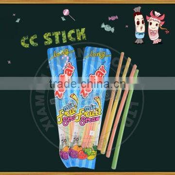 mix fruit long straw candy