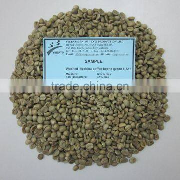 WASHED ARABICA GREEN COFFEE BEANS