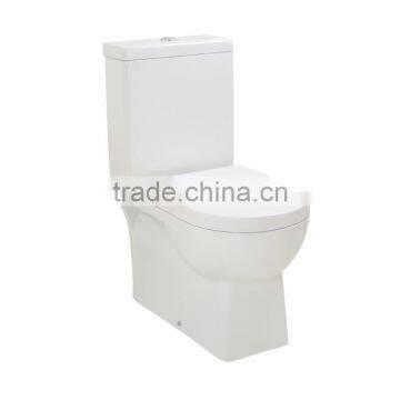 Two piece close coupled ceramic toilet