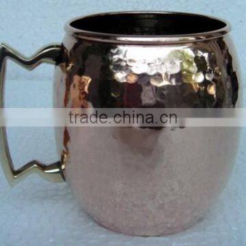 Worlds No 1 Customized Pure Solid Copper Metal Moscow Mule Mug Tableware Drinkware Cocktail Mixology Barrel Shape Dutch Style