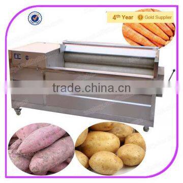 High-Efficient Industrial Sweet Potato Brush Washer, Carrot Brush Washer