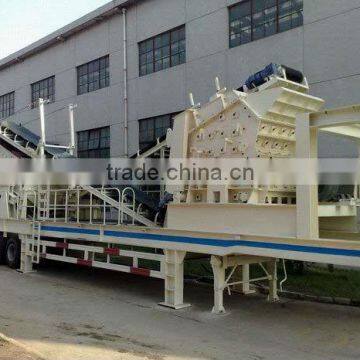 Hongji high fine mobile crusher Rock crusher machine mobile crushing plant 1 year Guarantee