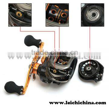 Magnetic brake system, Titanium coated line guide bait caster reel