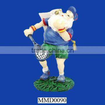 Promotional resin leisure Santa Claus statue