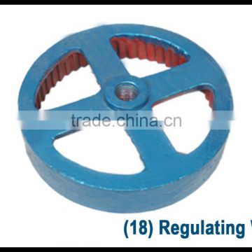 Regulating wheel for grinding mill