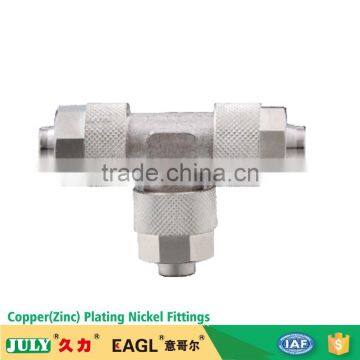 China JULY Factory Supply Push-in Threaded Pneumatic Pipe Copper Fittings