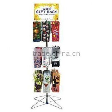 Floor Standing Metal Spinning Display Rack with Sign Holder