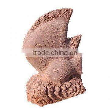 Decorative Garden Fish Stone Statue