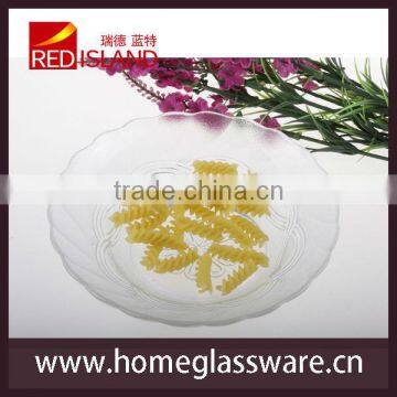 clear glass plate with beatiful pattern