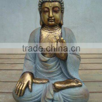 Fiberston made stiing buddha statue for garden decorative