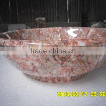 Marble sink basin--Red color marble