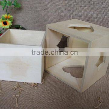 Handmade Cheap Unfinished Empty Wooden Gift Box Without Lid photo-2