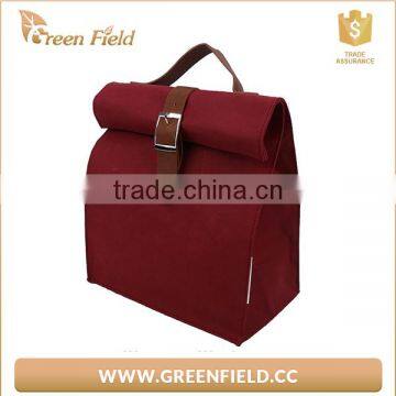 Grey Washable Paper Lunch Bag Portable Washable Paper Food Bag photo-2