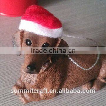 Resin Dachshund Dog Gift Unique Christmas Tree Ornament photo-2