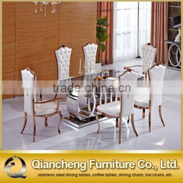 Modern 10 Seater Marble Top Metal Table Whlesale Dining Room Furniture