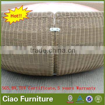 Bedroom Wicker Furniture Sofa Bed Rattan KD Big Round Bed photo-2