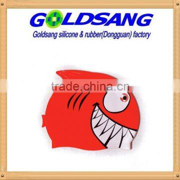 Cute Pattern Children Silicone Swim Cap Cover Ear photo-5