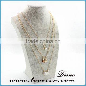 Fashion Design Simple Gold Chain Necklace Gemstone Chain Necklace photo-5