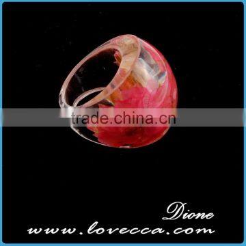 Handmade Jewelry With Real Flowers , Pressed Flower Resin Ring photo-2