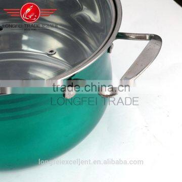 Natural Color Black Bakelite Handle Clear Glass Cooking Pot photo-2