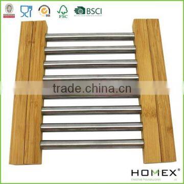 Bamboo Expandable Coaster/Tableware Coaster/Extensible Trivet/Homex-FSC/BSCI Factory