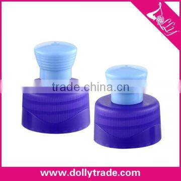 28/410 Purple with Blue Plastic PP Bottle Push Pull Sports Closure Cap