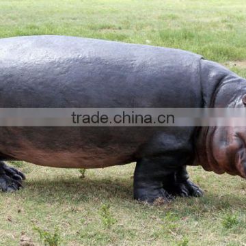 outdoor garden decoration resin craft fiberglass fiberglass hippo statue