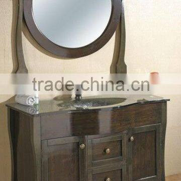 BISINI Furniture Bathroom Marble Top Vanity ;Hand Carved Mirror Cabinet,Classic Bathroom Cabinet(BF08-4008)