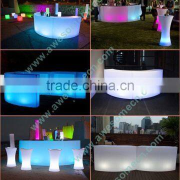 Warm White Led Lighting Hotel Mobile Bar With Bar Shelf Inside for Event photo-4
