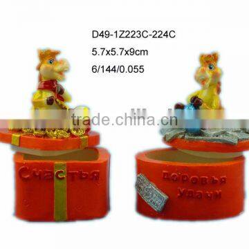 2014 resin mini canister with horse design