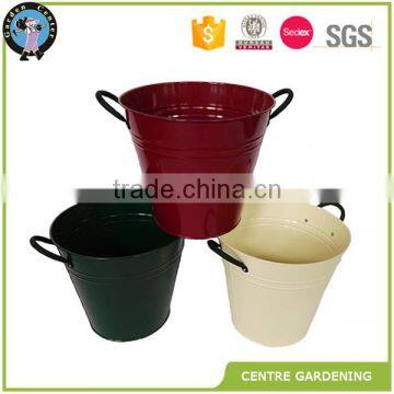Galvanized vase handle ice metal bucket