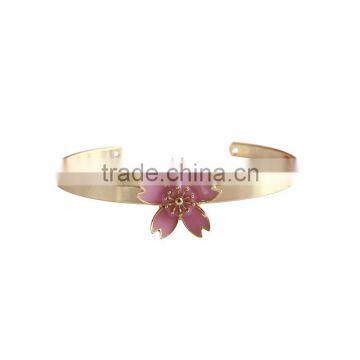 Cherry Blossom Cuff Bangle Gold Bangle Flower Cuff Bangle