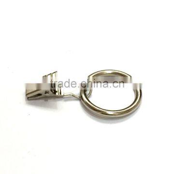 Wholesale Brushed Nickel Plating Iron Curtain Ring With Clip / Rod Ring With Clip Hanging / A Ring With A Clip photo-2