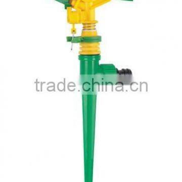 CS-3008 HOT SELL plastic lawn sprinkler with plastic spike, swing arm sprinkler