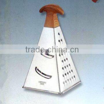 Hot Sale 8" stainless steel vegetable manual grater wood print handle