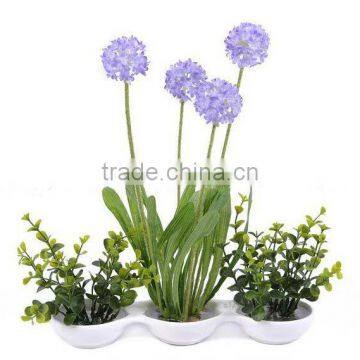 artificial flower with ceramics pot