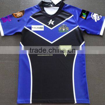 new design custom team stitching rugby jersey