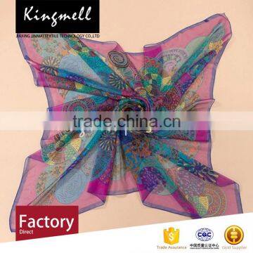 Chinese Factory Supplier Hot Selling Digital Print Silk Scarves and Shawls photo-4