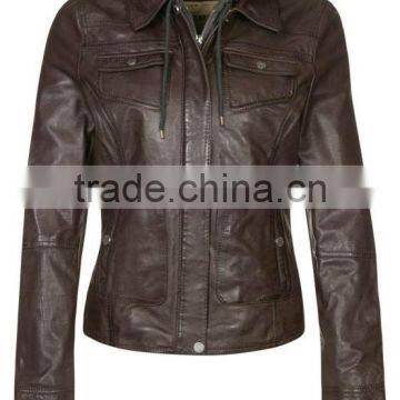 ALIKE pu leather jacket women