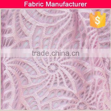 2015 Cicheng Fashion Wholesale Knitted Solid Bridal Lace Fabrics photo-4