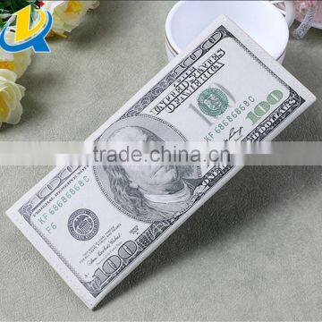 Banknotes shaped rectangle portable wholesale PU novelty wallets