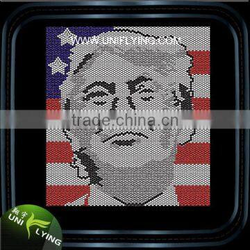 Wholesale Rhinestone Transfer For Tank Top Custom Love Pattern Hotfix Strass Design photo-3