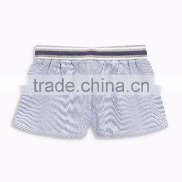 MGOO Hot Sale Women Summer Blue Striped Shorts Sports Running Cotton Drawstring Short Pants photo-2