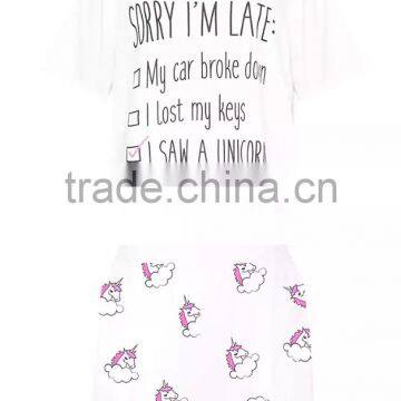 Women Summer Sleepwear Wholesale Custom Design Short Pajamas Baggy Soft Pyjama Set With Private Brand photo-3